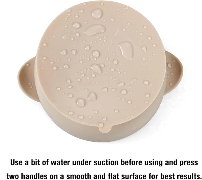 PandaEar 3 Pack Baby Bowls with Suction| Stay Put Silicone Food Bowl for Babies Kids Toddlers Infants| Food Grade Soft Safe BPA-Free Silicone (Brown Grey Tan)