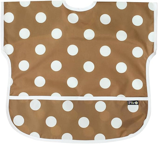 Short Sleeve Waterproof Bib for Toddlers – Feeding Apron for Mealtime, Daycare, Self-Feeding & Messy Play, Baby Bib