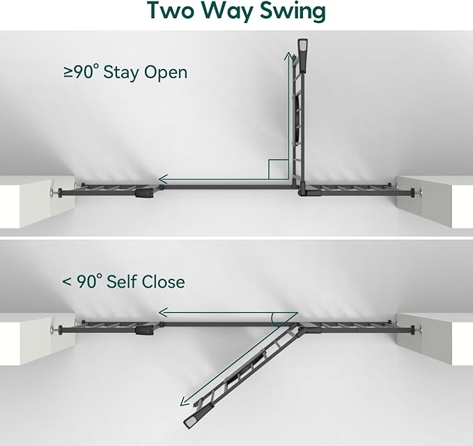 Babelio 36" Tall Auto Close Baby Gate with Small Cat Door, 29-43" Metal Cat Gate for Doorway, Stairs, House. Easy Walk Thru Dog Gate with pet Door, Includes 4 Wall Cups and 3 Extension Pieces, Black