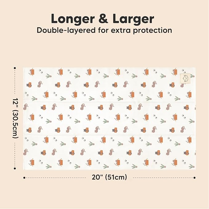 Organic Burp Cloths Baby Boy, Girl - 6-Pack Large Cotton Burping Cloths for Babies, Spit Up Rags, Super Absorbent, Ultra Soft Newborn Rag, Gender Neutral, Machine Washable, Durable(Pets & Paws)