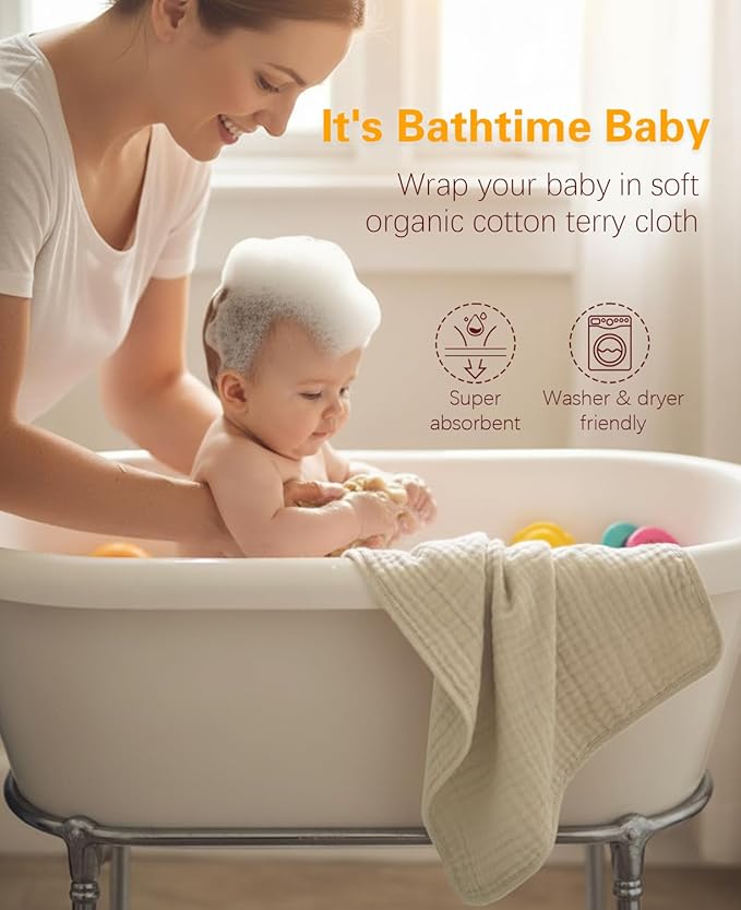 3-Pack Hooded Baby Towels for Newborn 100% Cotton Soft Babies Blanket Toddler and Kids Bath Towel Baby Essentials