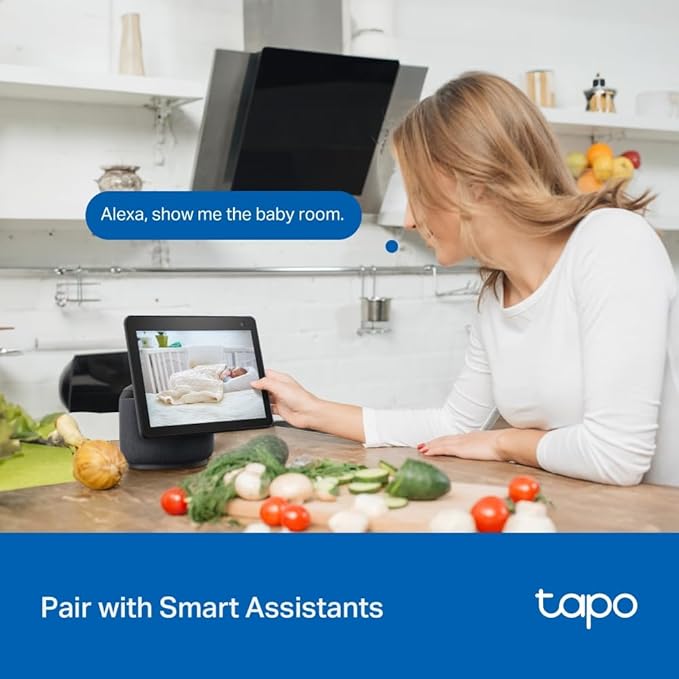 Tapo 2K 3MP Pan/Tilt Indoor/Outdoor Security Camera, Free Person/Baby Cry Detect & Motion Track, 360° View, Color Night Vision, SD/Cloud Storage, Works w/Alexa & Google Home, HybridCam 360