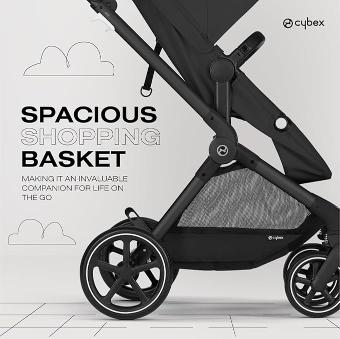 Cybex EOS 5-in-1 Travel System Stroller + Lightweight Aton G Infant Car Seat, Ocean Blue