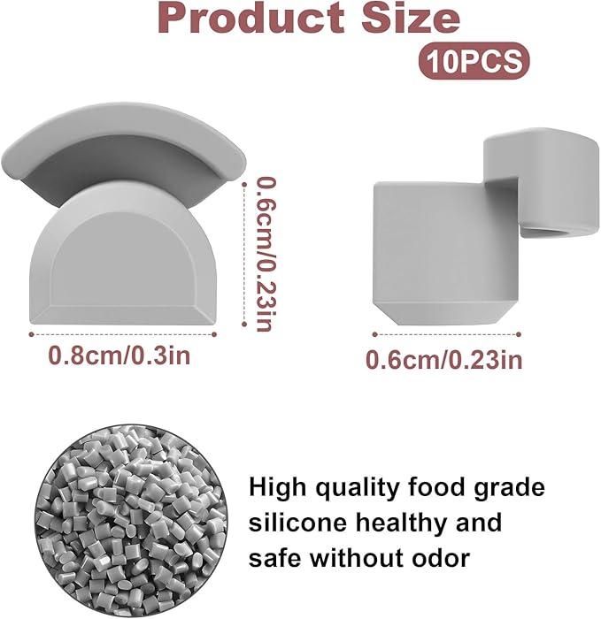 10PCS Replacement Spout Cap Compatible with Momcozy M5 Wearable Breastpump Gray, Pouring Spout Cap Pump Parts Fit for M5, Dustproof, Keep Clean, Prevents Leaks Silicone Spout Cover Breastpump Parts