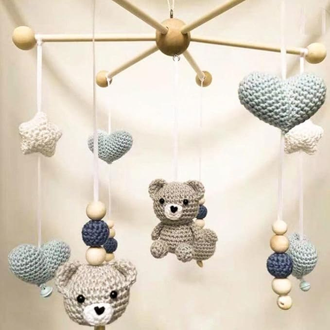 Wooden Mobile Frame Kit - Bed Bell Wind Chimes Crib Hanger Bedroom Ceiling Mobiles Toy Decoration Wind Chime