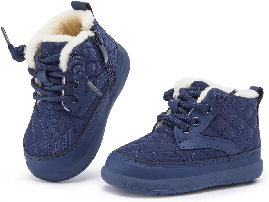 BMCiTYBM Baby Boy Girl Snow Boots Waterproof Winter Warm Booties Nonslip Lightweight Outdoor Shoes for First Walkers 6 9 12 18 24 Months(Infant/Toddler)