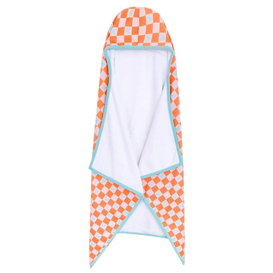 Copper Pearl Premium Big Kid Hooded Towel 'Mickey Mouse Check' - One Size