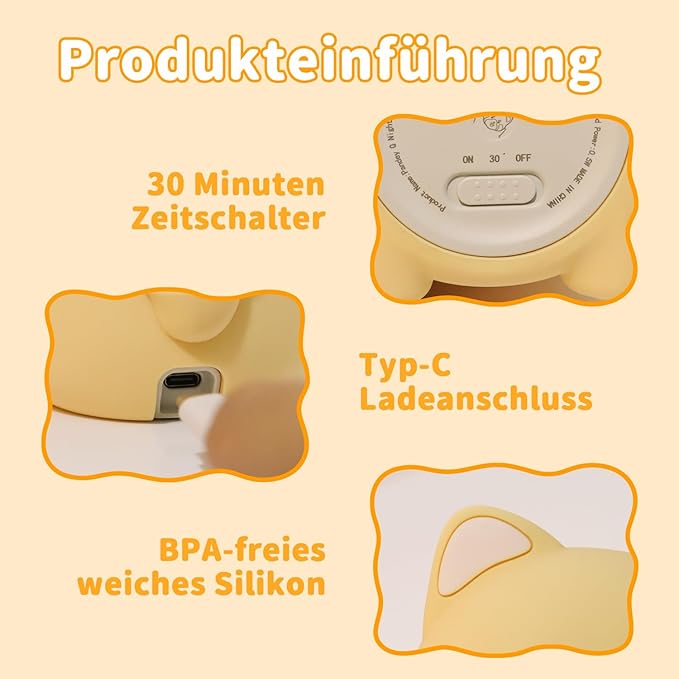 Cute Red Panda Lamp, LED Squishy Animal Night Light for Kids Sleep, Breastfeeding Nursery Nightlight for Room Decor, Rechargeable Bedside Touch Silicone Lamp, Unique Dorm Decor Gift Toy