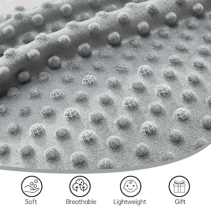 QSTEHEML Baby Blankets for Boys Neutral,Super Soft Nursery Minky Blanket Unisex, Baby Gifts Double Layer with Dotted Backing, Newborn Blankets for Crib Stroller(Fox, 30 * 40inch)