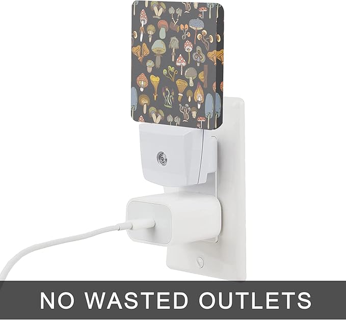 Mushroom Night Light,Night Lights 0.5W Sleep Friendly for Boys Girls Led Night Light Dusk to Dawn Sensor Nightlight for Stairway/Hallway/Kitchen