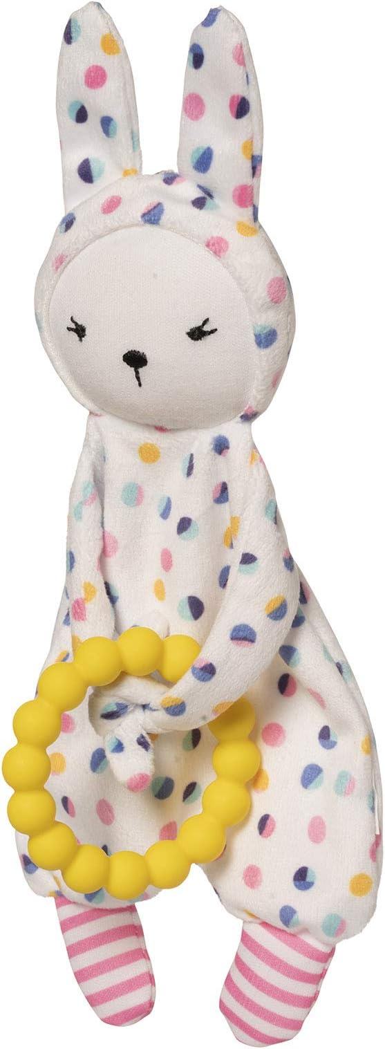Manhattan Toy Cherry Blossom Days Baby Bunny Soothing Mini Blankie with Removable Silicone Teether Multi