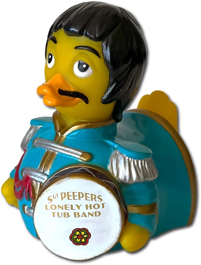 CelebriDucks - SGT Sargeant Peepers Lonely Hot Tub Band - Floating Rubber Ducks - Collectible Bath Toy Gift for Kids & Adults of All Ages