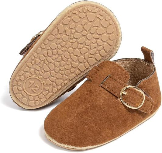 Baby Unisex Warm Snow Boots Newborn Leather Fur Lace Up Ankle Anti-Slip Rubber Texture Sole Toddler Prewalker Winter Crib Shoes