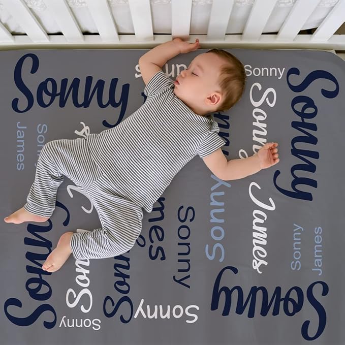 EVER2000 Personalized Baby Blanket for Girls, Custom Baby Blanket with Name, Soft & Fuzzy Newborn Receiving Blankets for Toddler, Customized Baby Gifts for Birthday Baby Shower