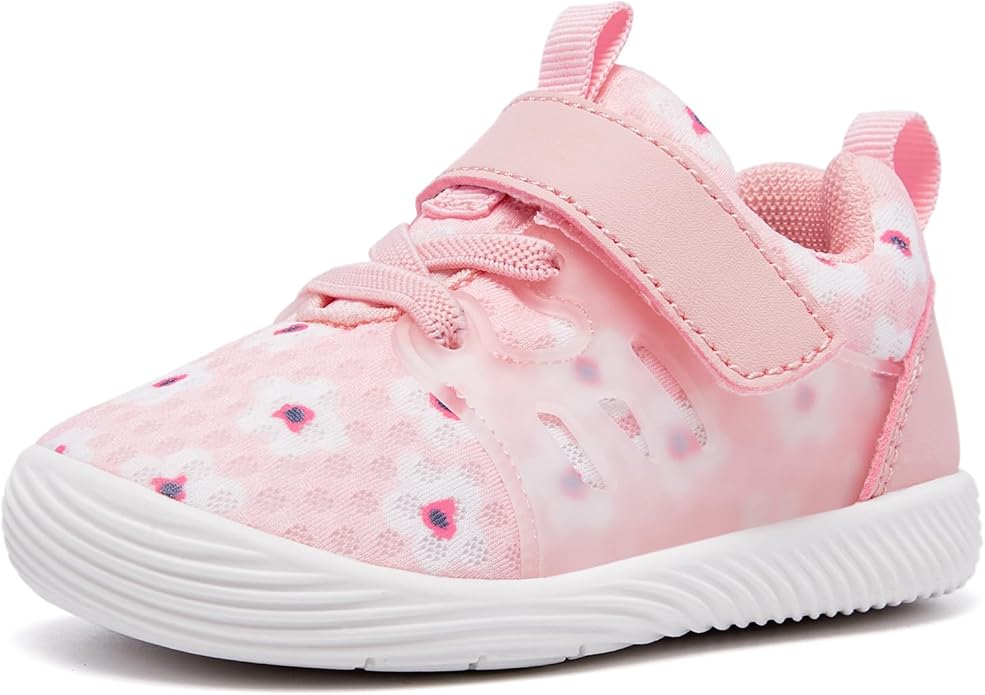 MORENDL Toddler Sneakers Baby Boys & Girls Barefoot Shoes Lightweight Breathable Walking Running Tennis Athletic Sport Shoes