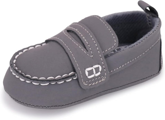 LONSOEN Baby Girls Boys Loafers Prewalker Dress Crib Shoes