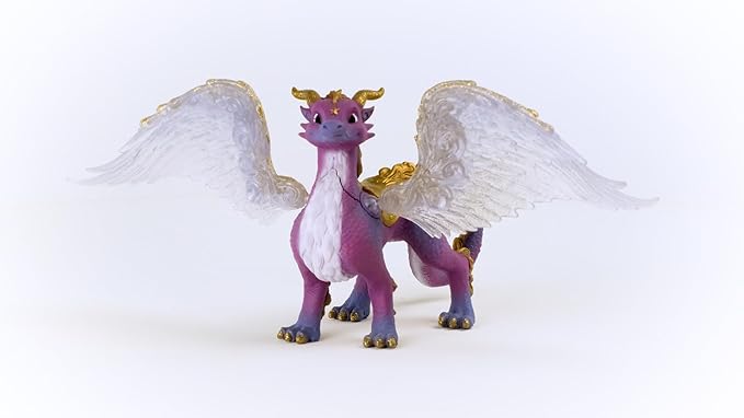 Schleich Bayala - 7" Nightsky Dragon Figurine Toy with Moveable Wings - Cute Fantasy Fairy Animal Figure for Girls and Boys - Purple Wyvern Mythical Creature for Imaginative Play - Kids Age 5+ | 70762