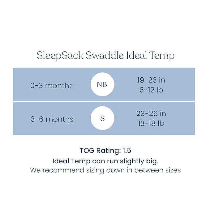 HALO Baby Sleepsack Swaddle Wearable Blanket, 3-Way Adjustable Infant Sleepsack, TOG 1.5, Ideal Temp, Heather Grey/Aqua, Small, 3-6 Months, 13-18 Pounds