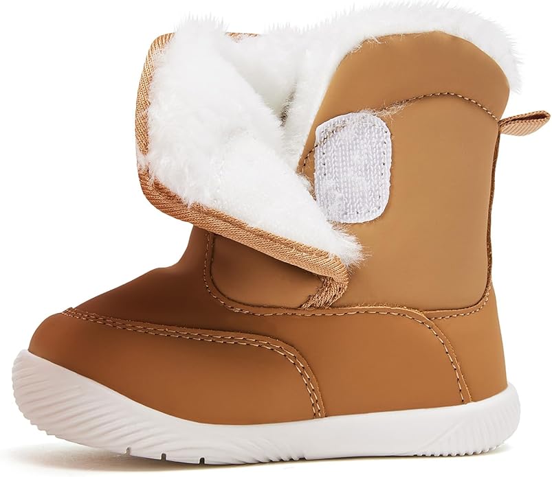 BMCiTYBM Baby Boy Girl Snow Boots Waterproof Winter Warm Booties Nonslip Lightweight Outdoor Shoes for First Walkers 6 9 12 18 24 Months(Infant/Toddler)
