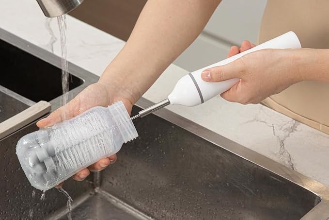 Individual Bottle Brushes Set,Sponge Bottle Brush,Narrow-Mouth Bottle Brush, Nylon Bristle Brush for Benifi Electric Bottle Cleaner Using(Brush Set, WOET)