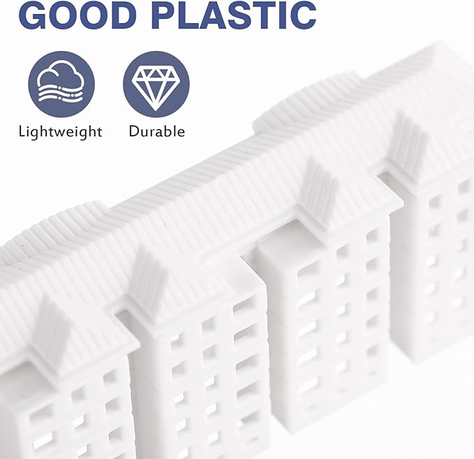 TOYANDONA Miniature Building Model Set 4Pcs Plastic Apartment Building Ornaments for Sand Table DIY Mini City Landscape Decoration Compact and Lightweight for Architectural Scenes