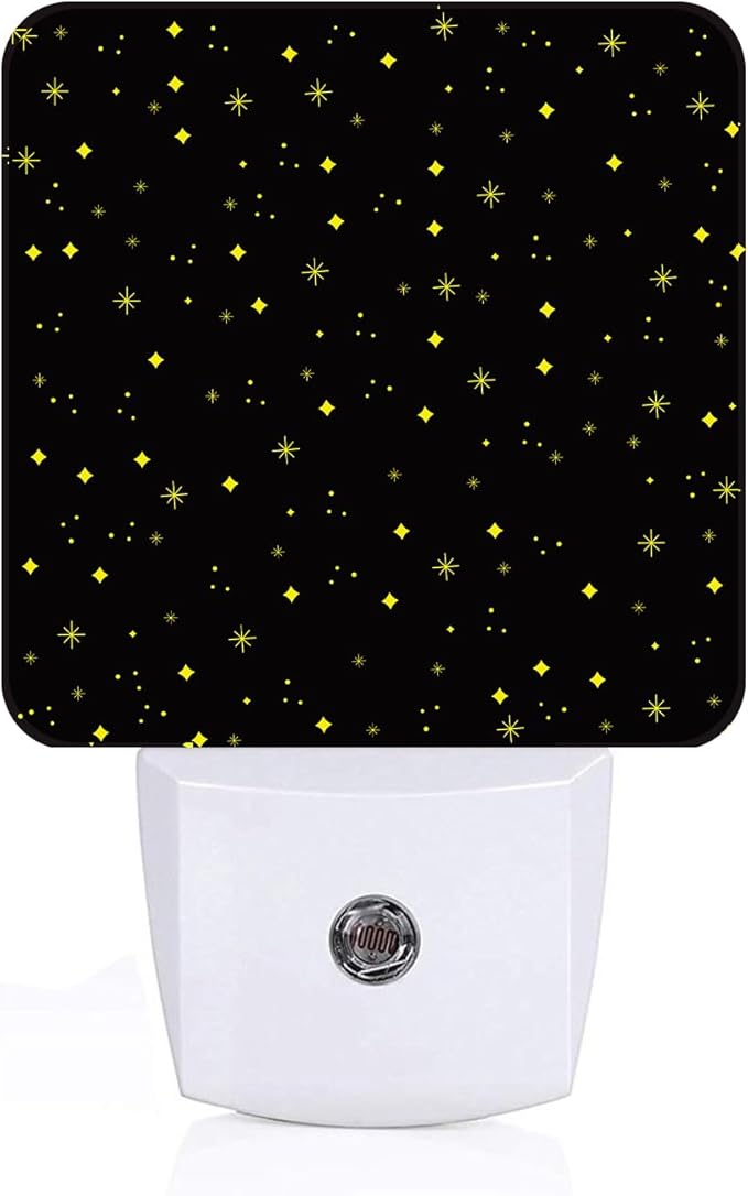 Shining Stars Night Light,Plug-in Night Lights with Dusk-to-Dawn Sensor for Stairway,Hallway,Bedroom Sleep Friendly Ideal for Women/Girls/Boys Gift,0.5w