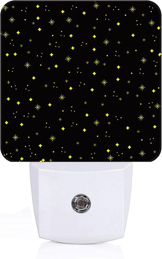 Shining Stars Night Light,Plug-in Night Lights with Dusk-to-Dawn Sensor for Stairway,Hallway,Bedroom Sleep Friendly Ideal for Women/Girls/Boys Gift,0.5w