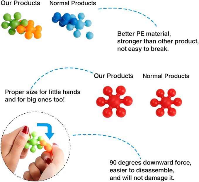 330 pcs Building Blocks, Educational Building Toys Stem Toys Building Discs Sets Interlocking Solid Plastic for Preschool Toddlers Girls and Boys by Winlip