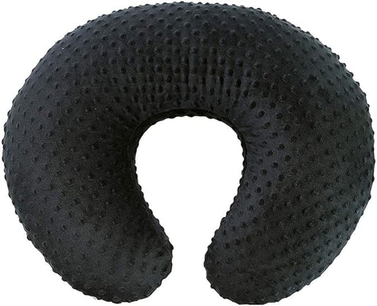 iEvolve Minky Nursing Pillow Cover Breast Feeding Pillow Cover Slipcover U Shape for Baby Boy Girl,Cover Only(Black)