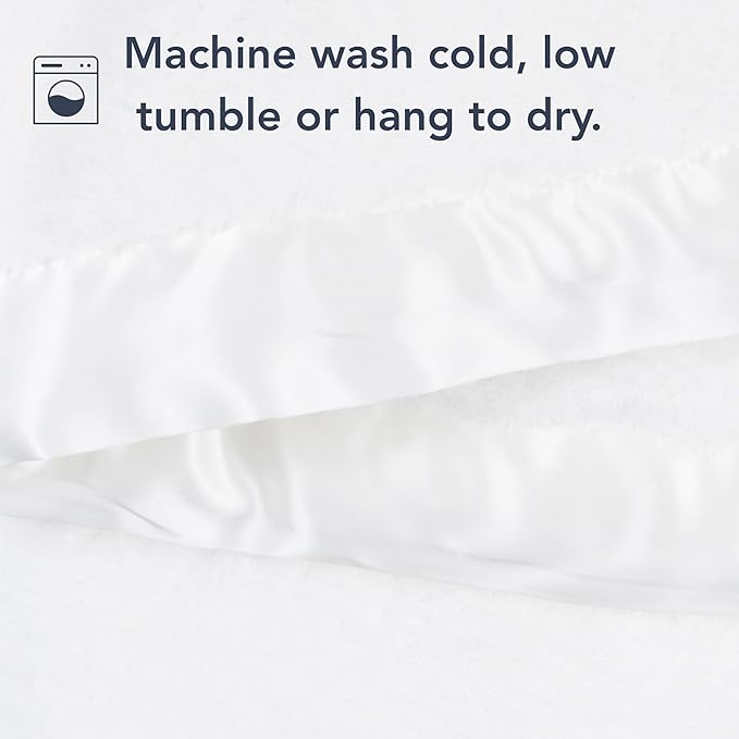 Little Giraffe Chenille Baby Blanket – 29x35” Soft Chenille with Satin Trim, White - Ultra-Soft, Gentle & Safe, Lightweight & Breathable - Ideal for Newborns & Toddlers