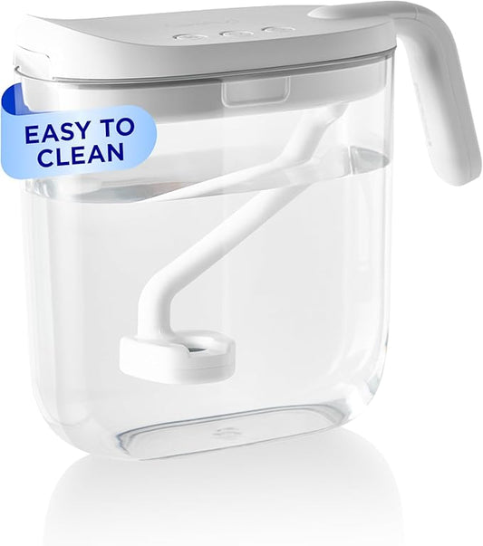 Carepod Mini Ultrasonic Cool Mist Humidifier for Bedroom, Quiet & Safe for Baby, Transparent, Only 3 Washable Parts & Easy to Clean, Filter-Free, Automatic Shut-off, Lasts 20Hrs (0.74Gal/2.8L)