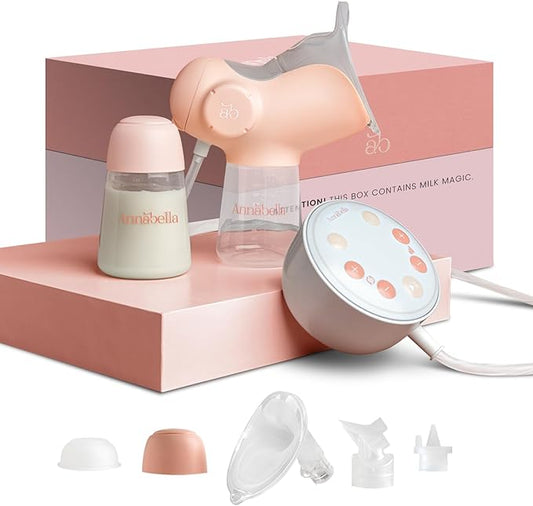 Annabella Electric Breast Pump - Simulates Baby’s Tongue with Adjustable Shield (18-24mm)
