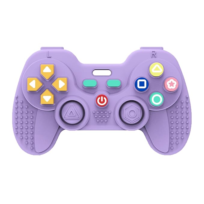 1Pack Silicone Teethers for 6-12 Months Old, Teething Toys for 0-6 Months Old, Remote Teether for Baby, Sensory Toys for Babies & Toddlers, Unisex Gifts