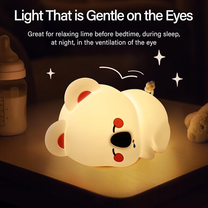 Koala Night Light for Kids Nursery - Cute Silicone Animal Baby Light with 3-Level Dimmable LED, Portable Toddler Sleep Lamp for Bedroom, Breastfeeding, Kids Room, Funny Xmas Birthday Gifts