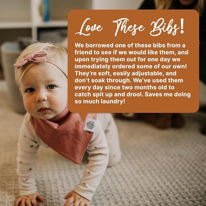 Parker Baby Bandana Drool Bibs 8 Pack Baby Bibs for Boys, Girls, Unisex - Soft & Stylish Teething Bibs for Babies