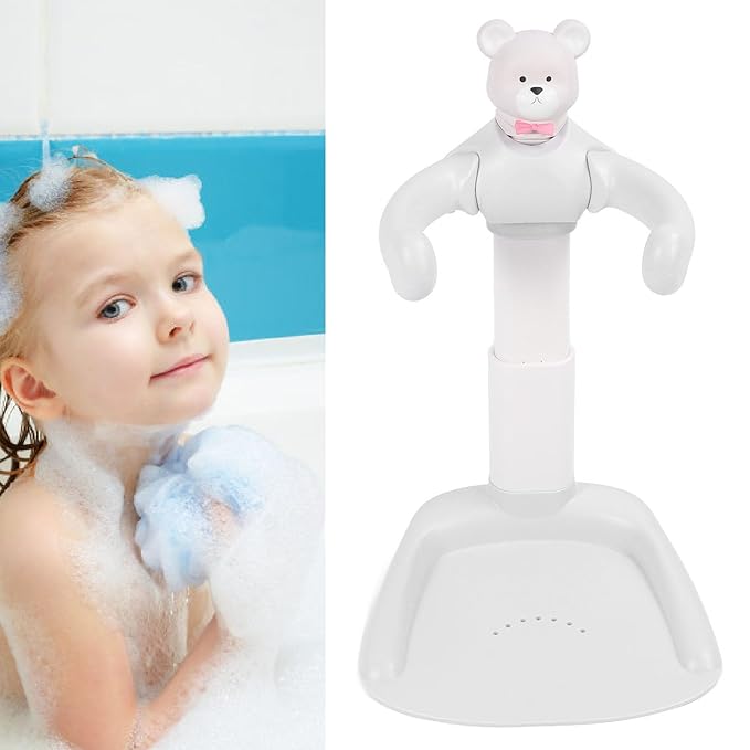 Baby Bathtub with Shower Stand Support, Anti Pinch Support Baby Shower Stand, Adjustable Shower Tower Anti Slip for Toddler Standing Up Themselves, for Infants 8-36 Months