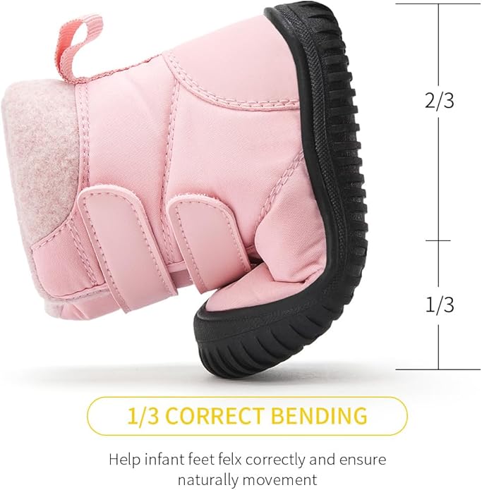 BMCiTYBM Toddler Baby Winter Snow Boots Boy Girl Faux Fur Warm Non Slip First Walking Infant Shoes
