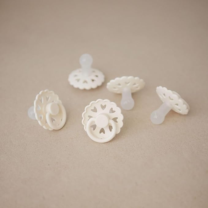 FRIGG SilkySoft Silicone Baby Pacifier 6-Pack Cinnamon Charm | Made in Denmark | BPA-Free (0-6 Months)