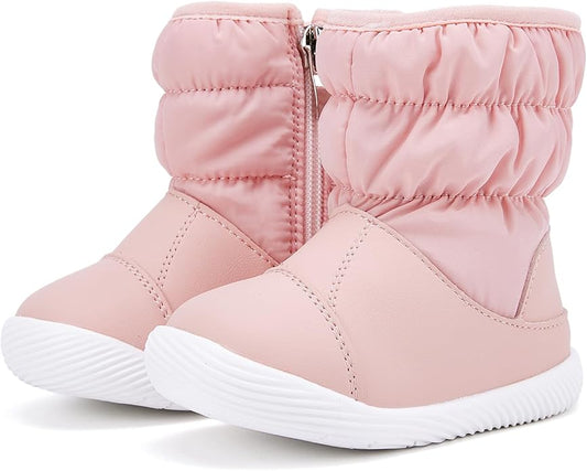 BMCiTYBM Baby Boy Girl Snow Boots Waterproof Winter Warm Booties Nonslip Lightweight Outdoor Shoes for First Walkers 6 9 12 18 24 Months(Infant/Toddler)