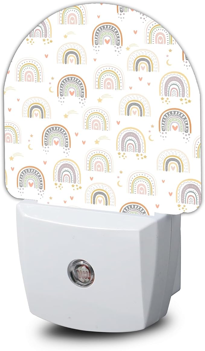 Groovy Rainbow Night Light,Night Lights Plug into Wall with Dusk to Dawn Sensor,Lamp for Bedroom Bathroom Hallway Nightlight for Women Girls