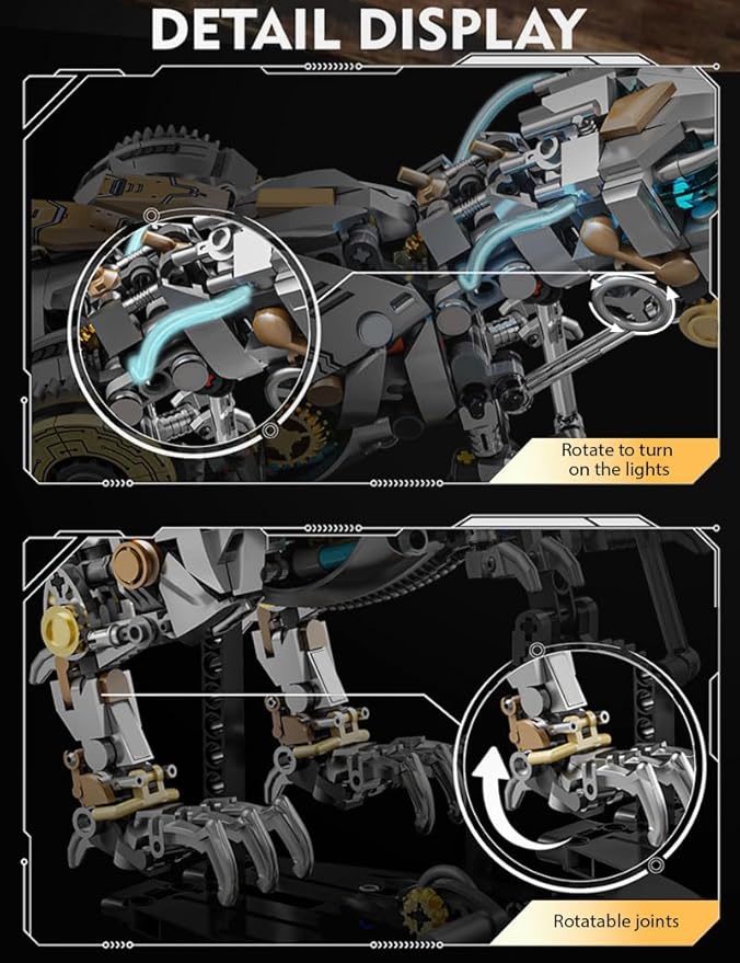 SEMKY Dinosaur Series Mechanical Tyrannosaurus Rex Model Set, (1268Pieces) -Building Blocks Toys Gifts for Kid