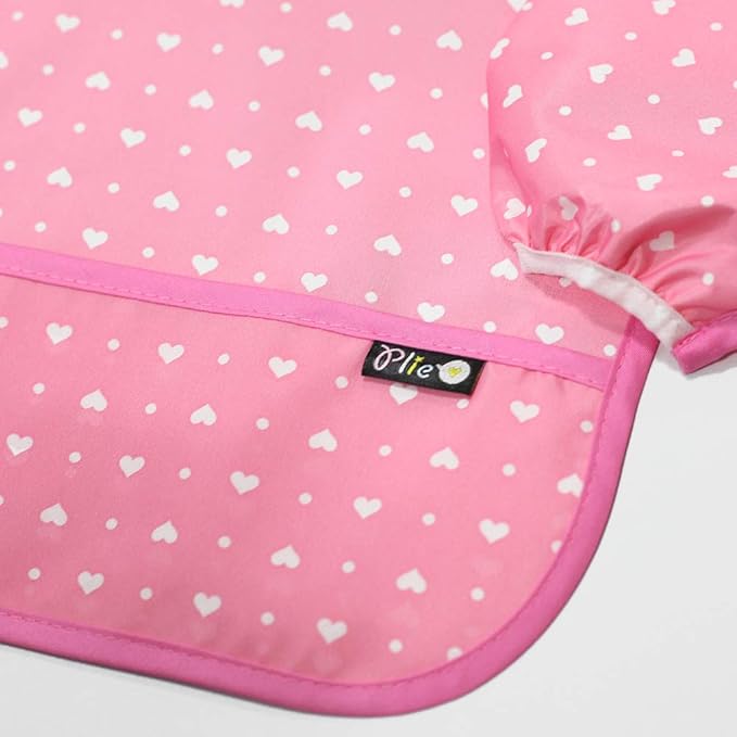 Long Sleeve Waterproof Bib for Toddlers – Feeding Smock for Baby Mealtime, Self-Feeding, Painting & Messy Play, BPA-Free