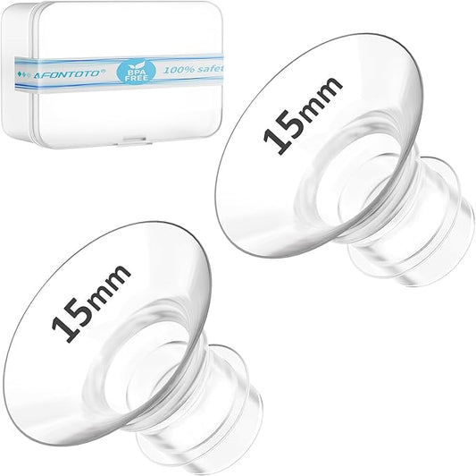 Flange Insert 15mm, Compatible with S9/S12/S9Pro/S12Pro Wearable Breast Pump Parts Replace, Pump Shield/Flange Insert to Reduce 24mm Down to 15mm