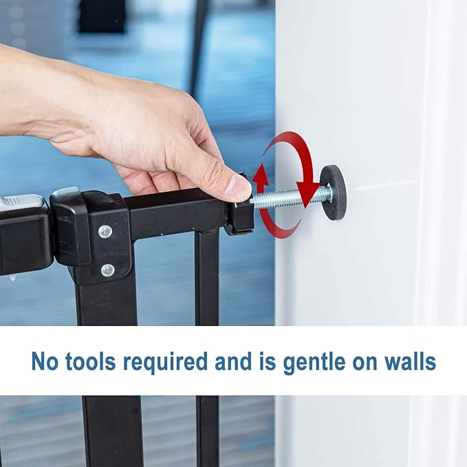 Kinfant 41" Extra Tall Baby Gate - 41 Inch Pet Gate Includes 6-Inch Extension Kit & Pressure Mount Kit, Auto Close Baby Gates for Toddler and Pet