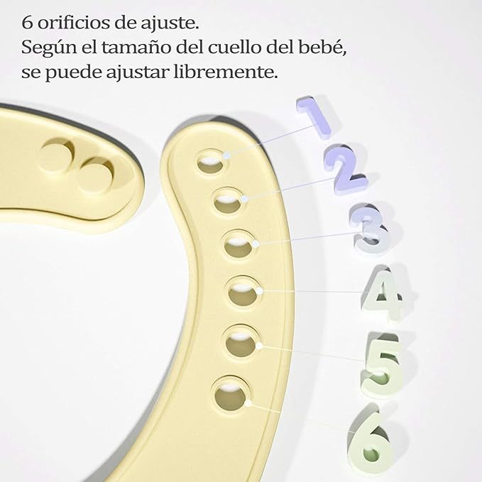 Baby Silicone Feeding Bibs, 3pcs Adjustable Waterproof Bibs for Feeding