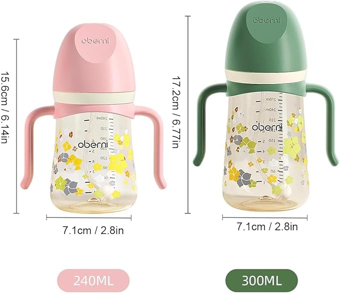 Baby Sippy Cup 240ml/8oz, Toddler Water Drinking Bottle with Non-Spill Valved Spout for 6+ Months, Pink/3Pack