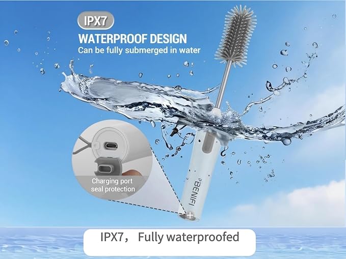 Electric Bottle Brushes Set, Baby Bottle Brush Cleaner, Portable Cleaning Brush Set, Silicon Bottle Brushes, Formula Mixer, Nipple Brush, Straw Brush, Soap Dispenser