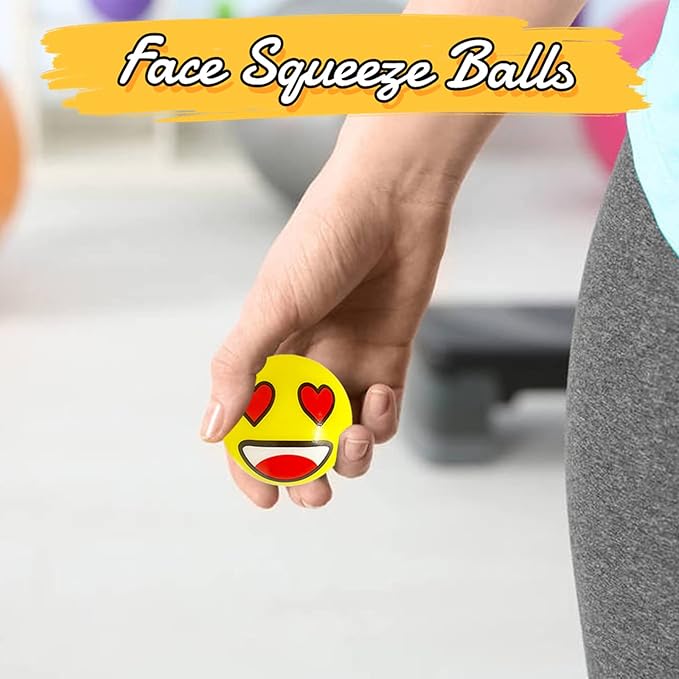 40Pcs Face Stress Balls,Mini 2" Funny Face Squeeze Balls,Stress Relief Foam Balls for Classroom,Coworkers,Gifts,Kids,Party Favors,Present Fillers