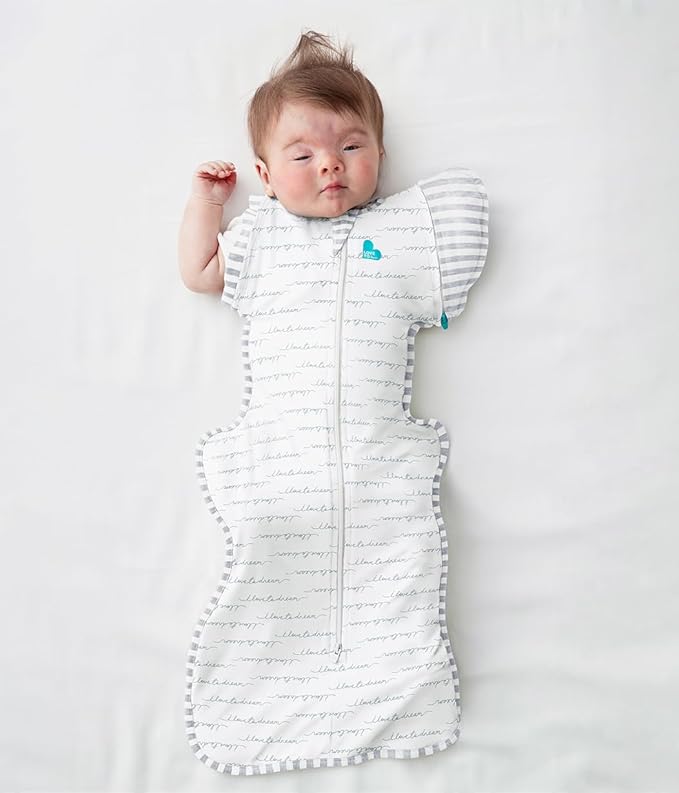 Love to Dream Swaddle Up Transition Swaddle, Patented Zip-Off Wings, Gently Help Baby Transition from Being Swaddled to Arms Free When Showing Signs of Rolling, 1.0 TOG, 13-19 lbs, White