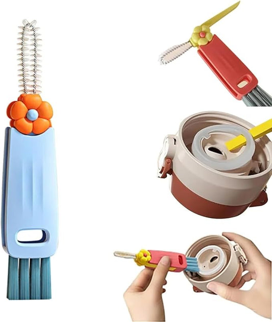 Upgraded 3 in 1 Cup Lid Cleaning Brush, 2025 New Multifunctional Lid Cleaner Brush, Bottle Cleaner Brush for Coffee Cups Lid Gap, Home Kitchen Crevice Cleaning Brush Tools